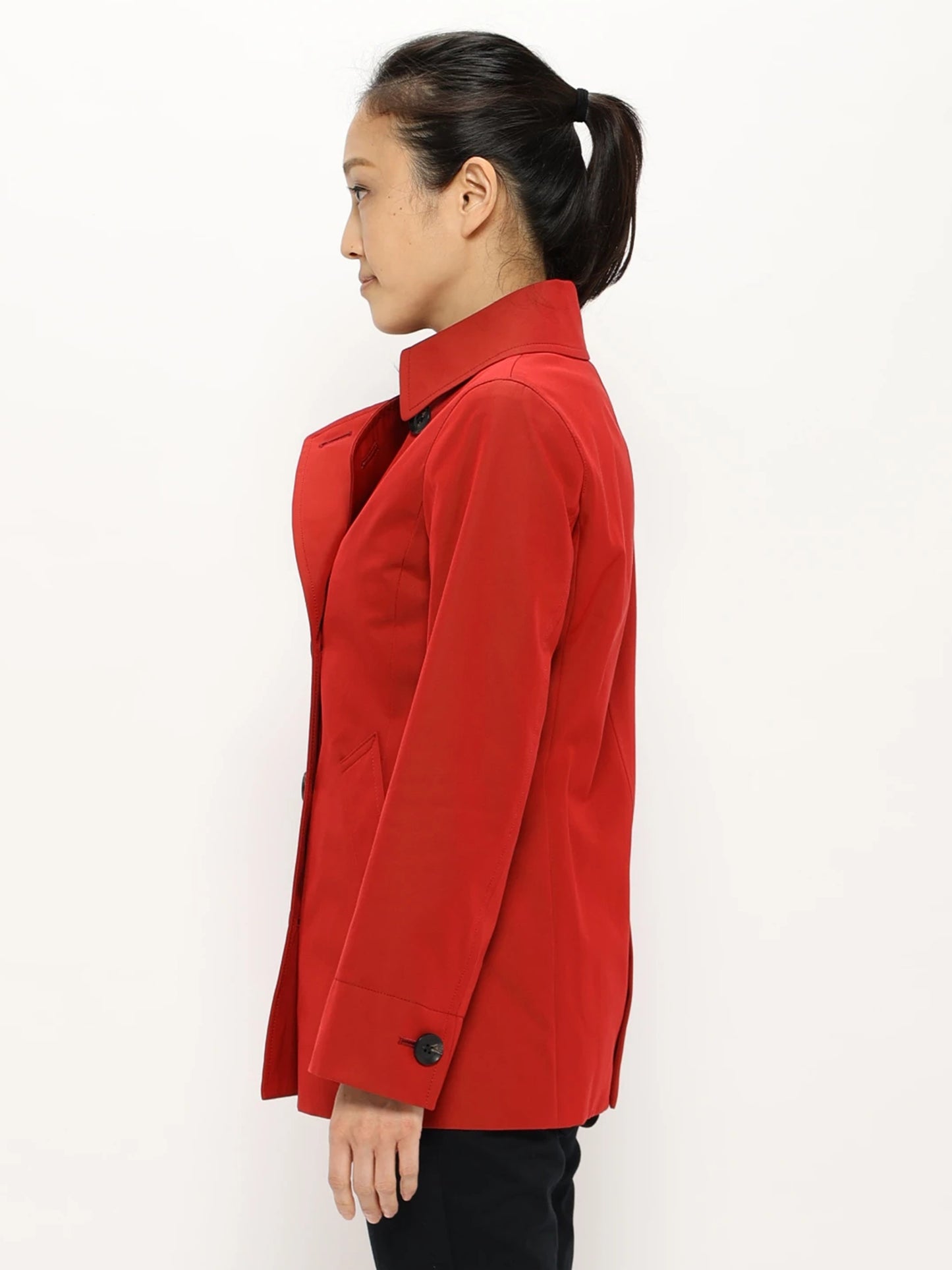 コットンギャバジンピーコート