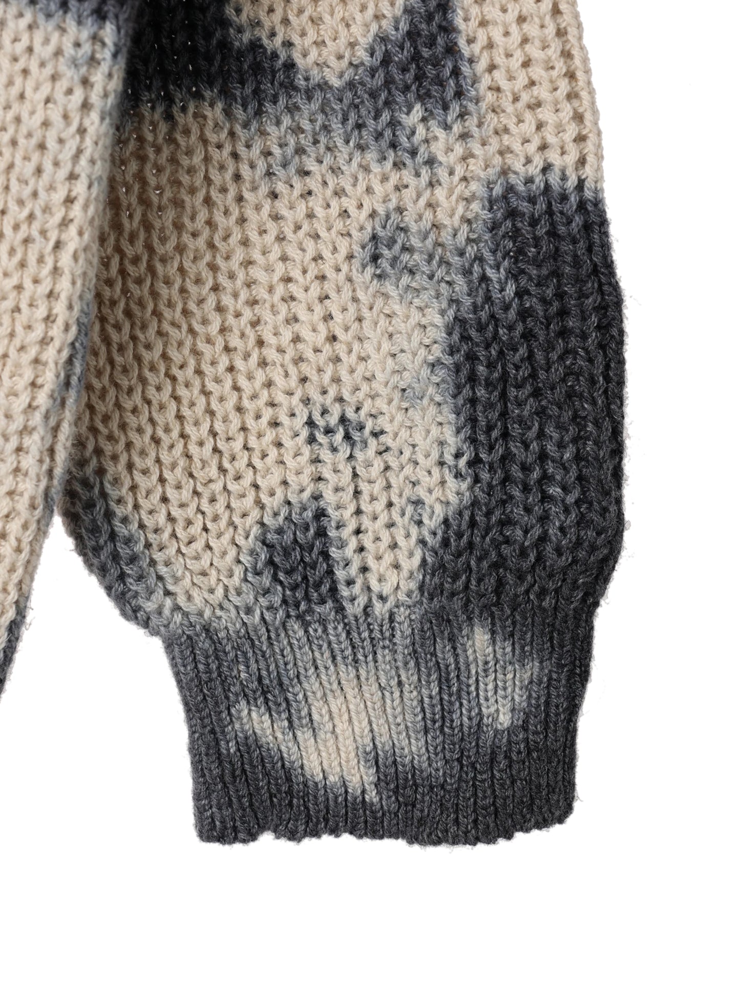 【MENS】畦編み斑染めプルオーバー