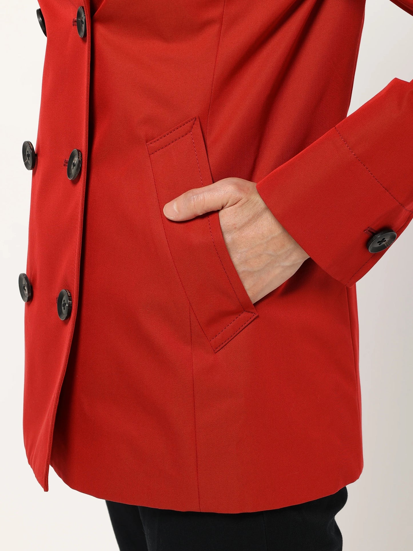 コットンギャバジンピーコート