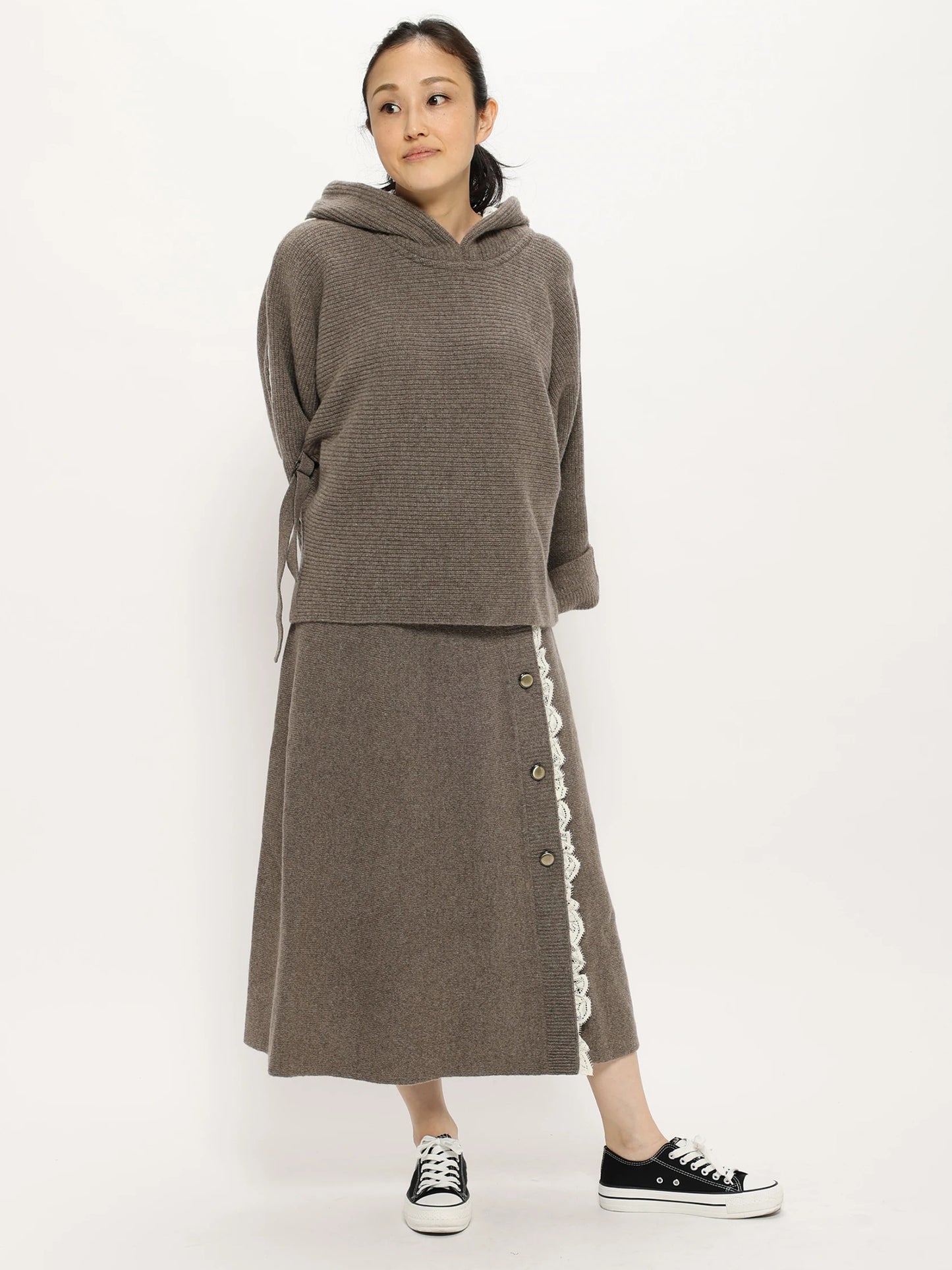 ハーフミラノニットスカート