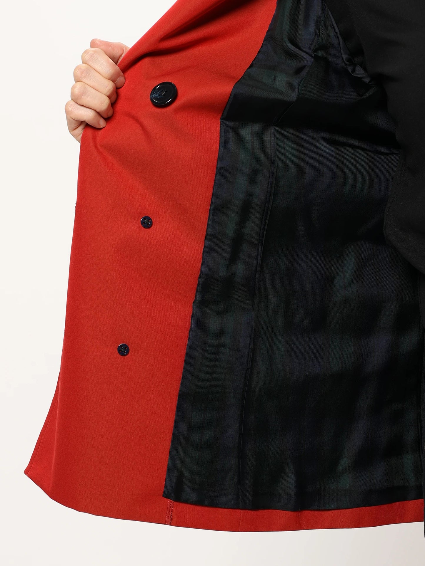 コットンギャバジンピーコート