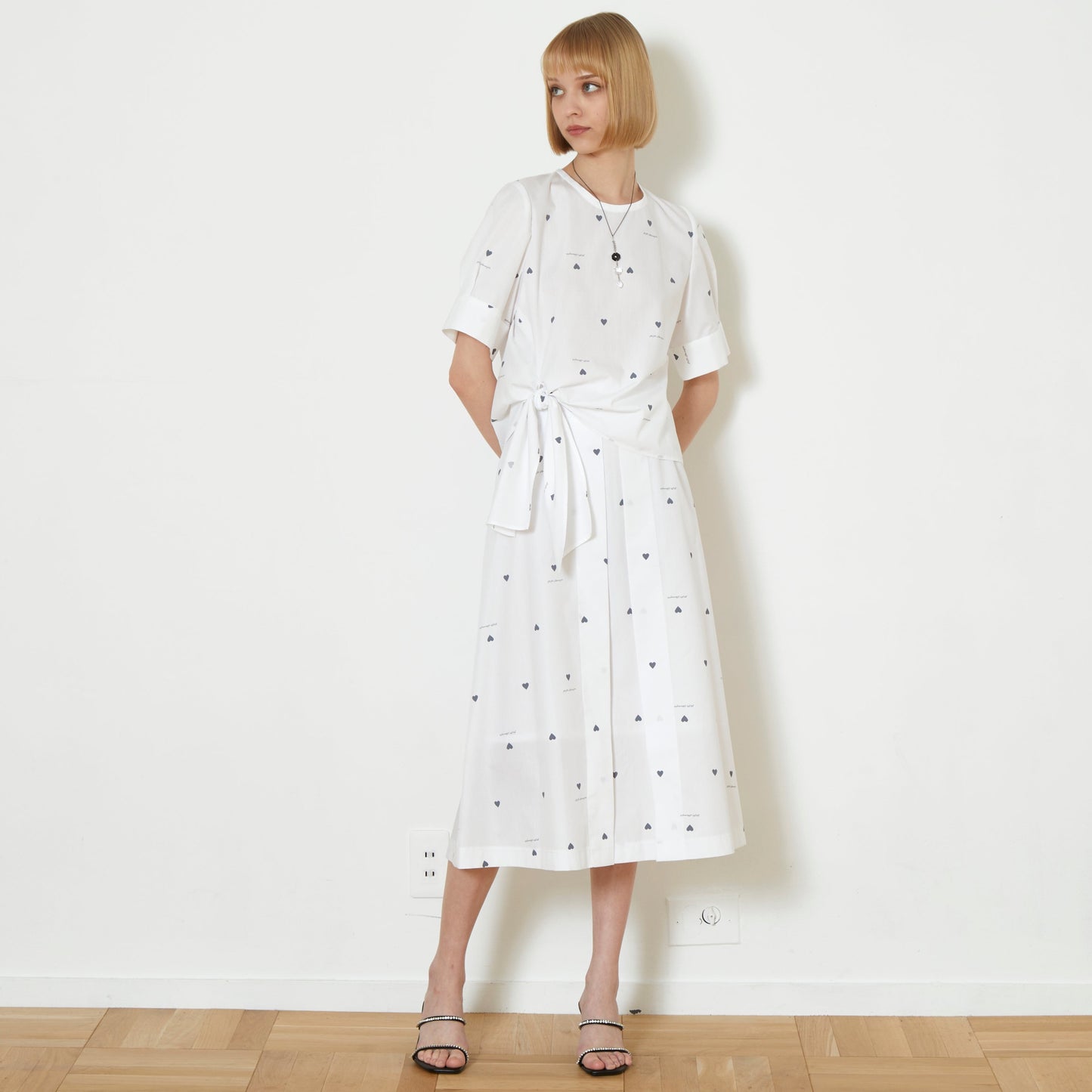 DiDi Guranjie ハートプリント Aラインスカート