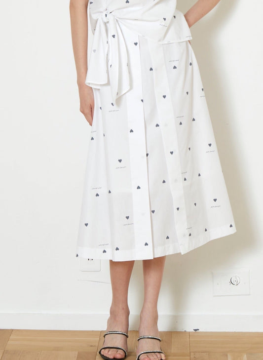 DiDi Guranjie ハートプリント Aラインスカート